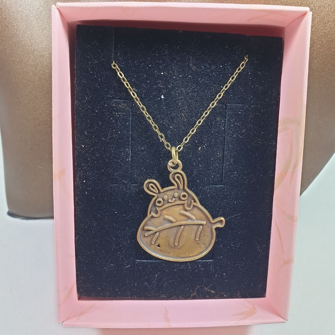 Orora Bronz/Bakır Renk 30mm Anime Totoro Figürlü Kolye 