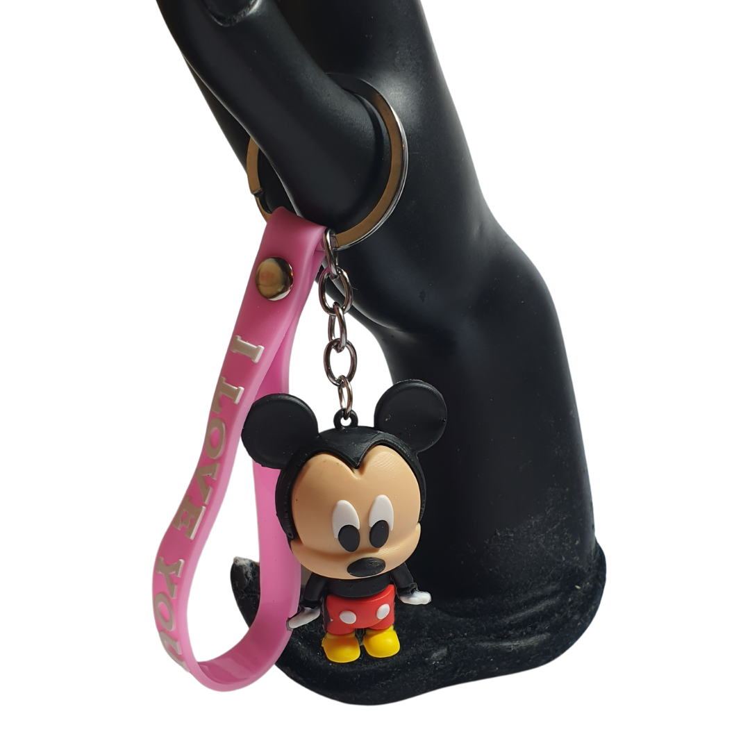 Mickey Mouse ve I Love You (Seni Seviyorum) Figürlü Anahtarlık-5cm