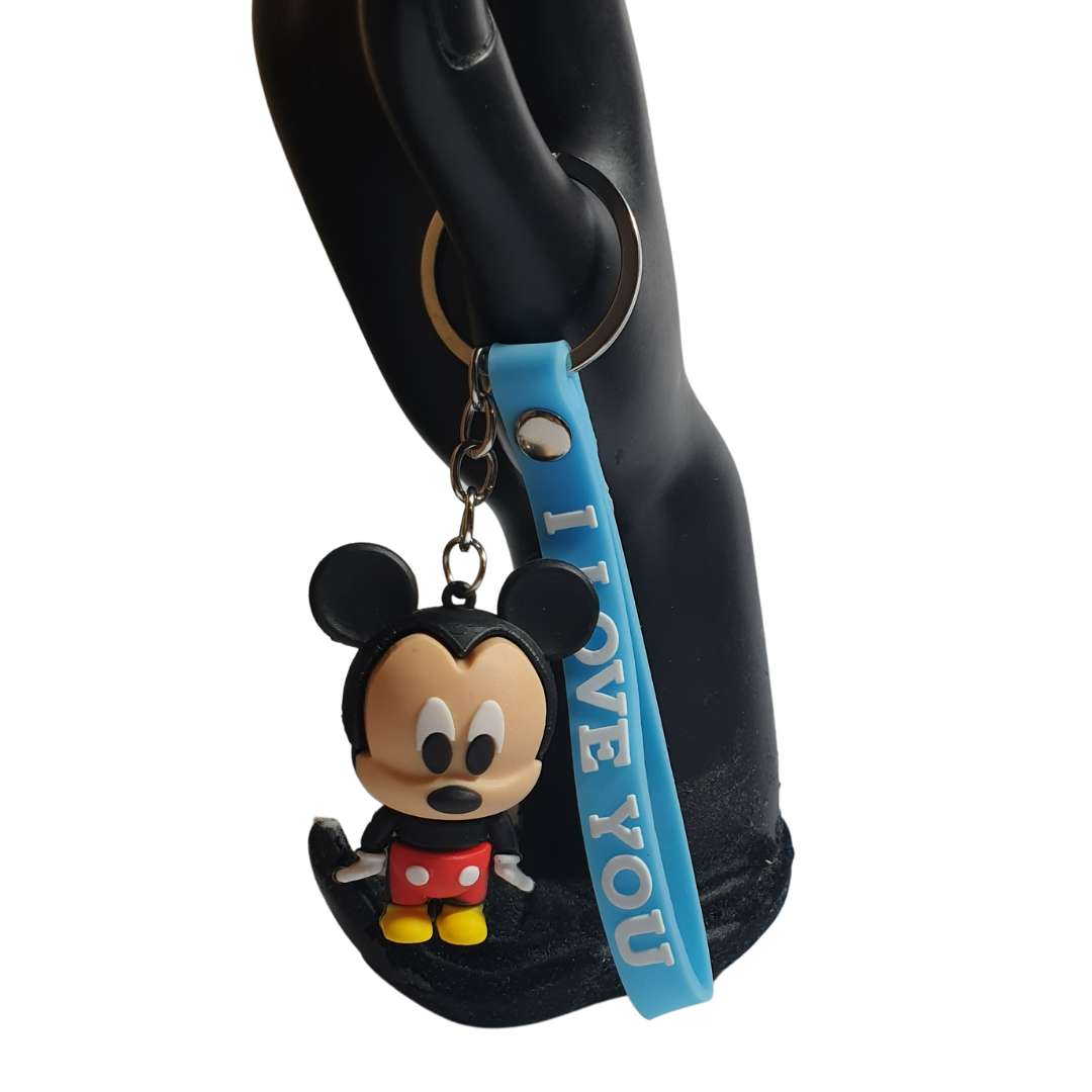 Mickey Mouse ve I Love You (Seni Seviyorum) Figürlü Anahtarlık-5cm