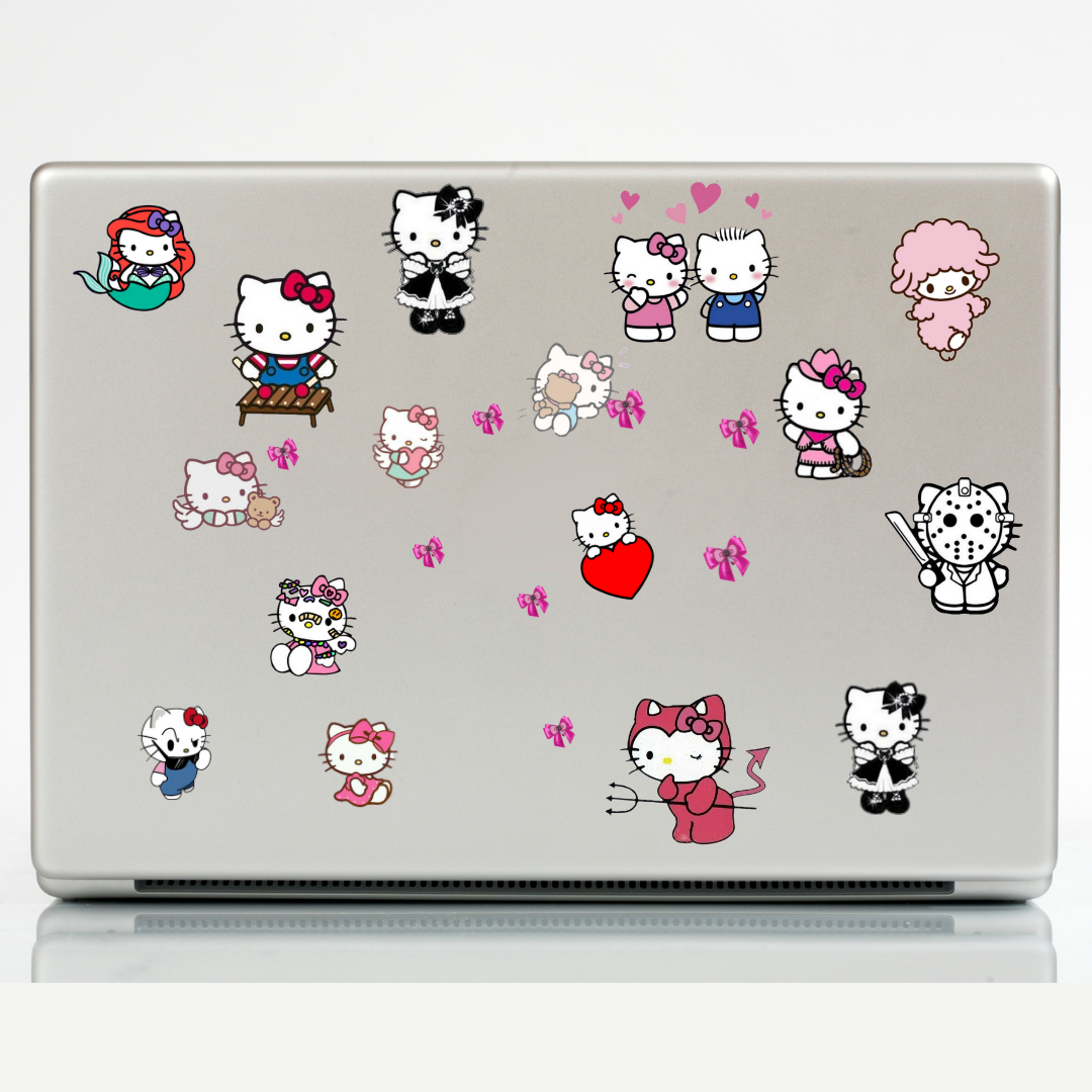 44'lü Sanrio Sticker, Cute Hello Kitty Sticker Etiket Seti