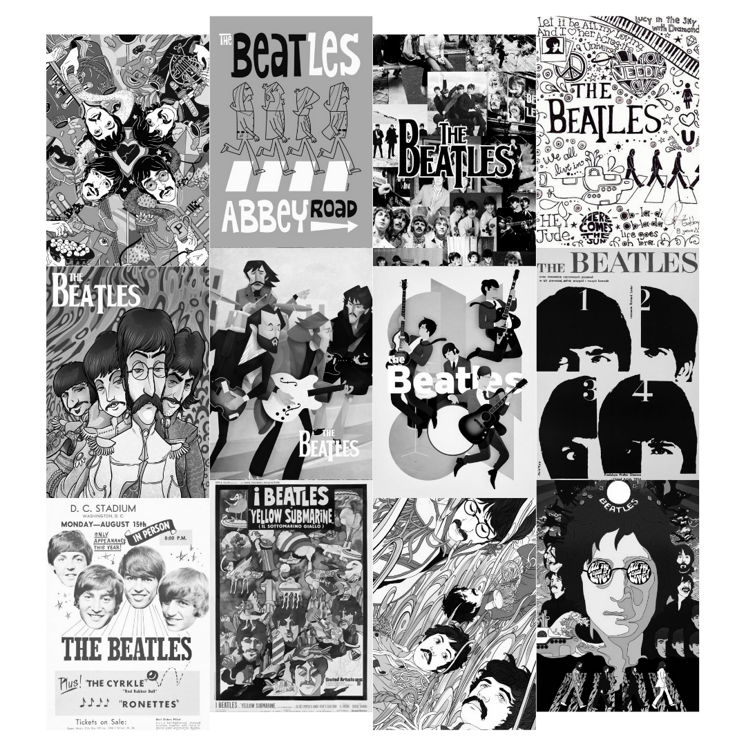 Orora The Beatles Poster Duvar Kağıdı Seti