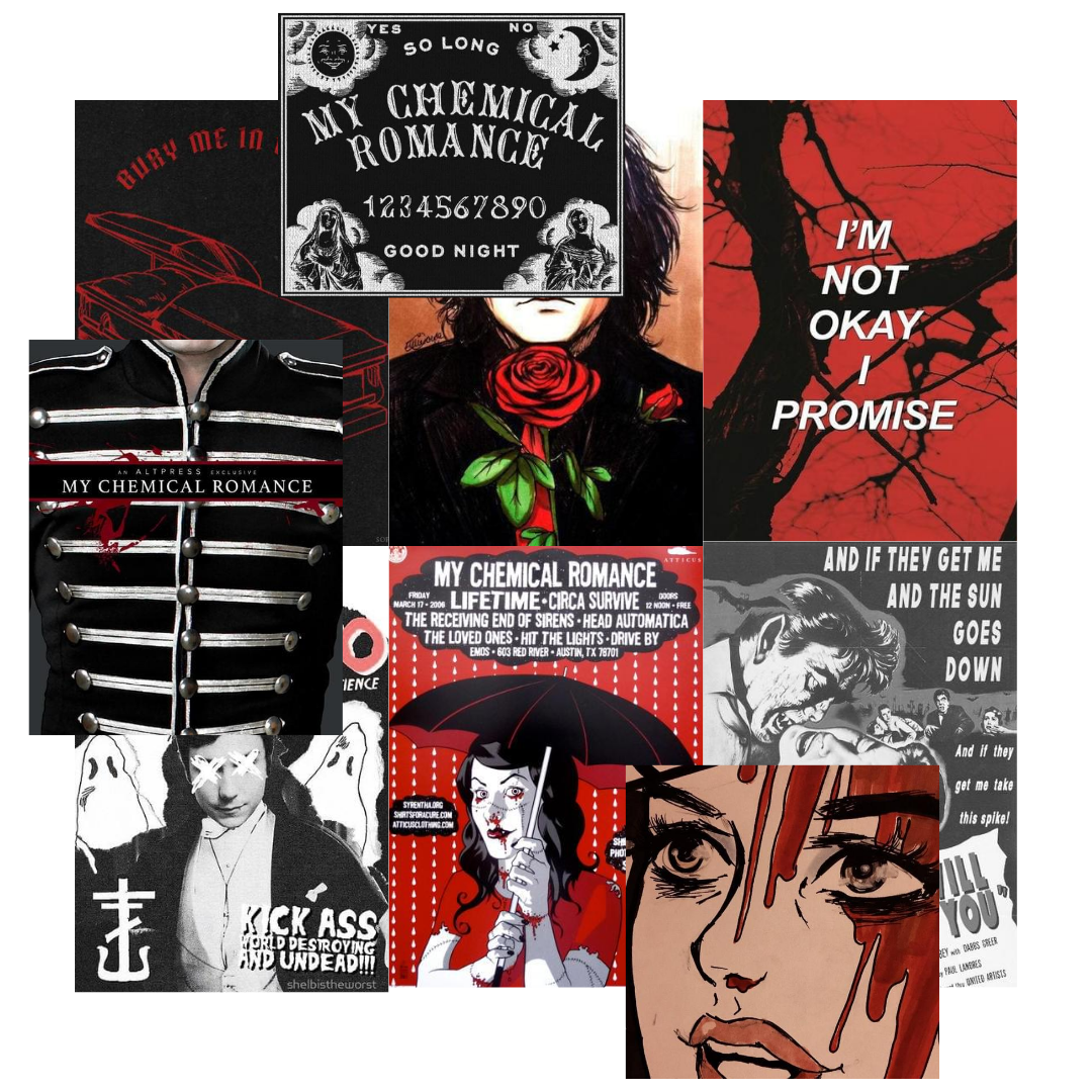 My Chemical Romance Punk Rock Poster Duvar Kağıdı Seti