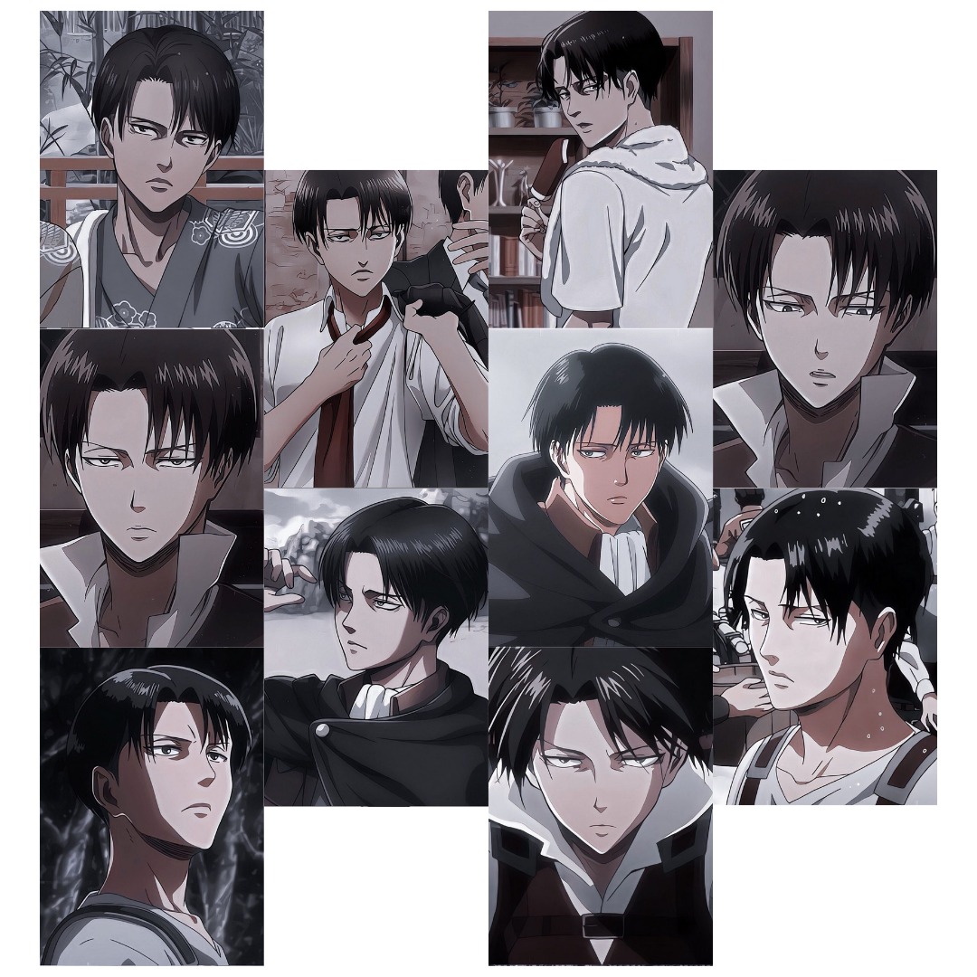 Orora AOT Levi Ackerman Anime Poster Duvar Kağıdı Seti